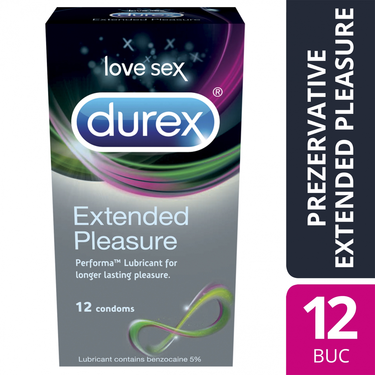 Protecție și lubrefiere - Durex Extended Pleasure x 12buc, epastila.ro
