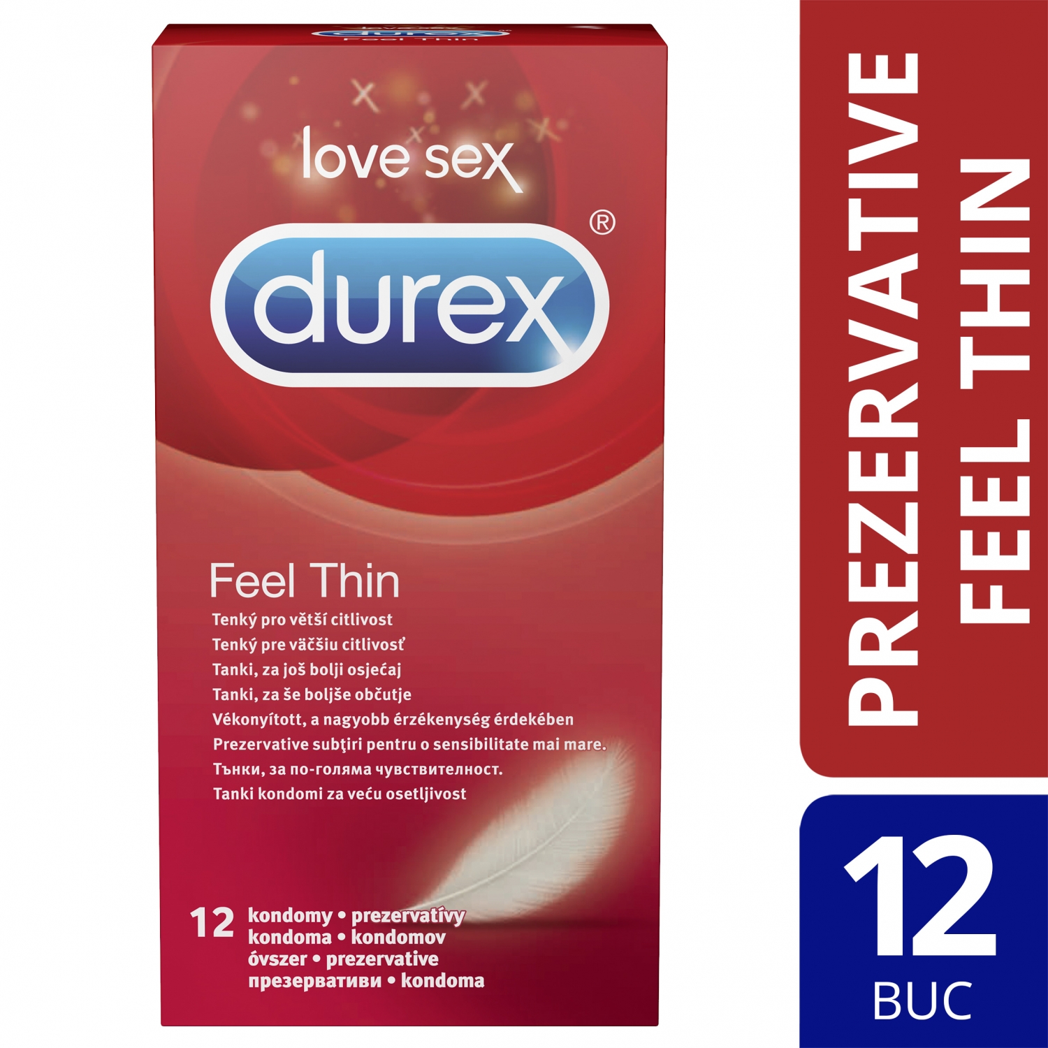 Protecție și lubrefiere - Durex Feel Thin x 12buc, epastila.ro