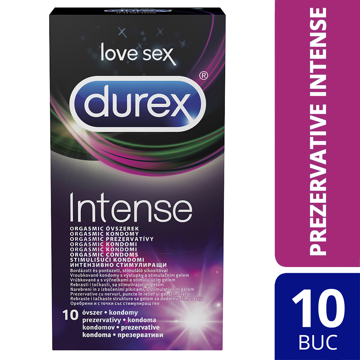 Protecție și lubrefiere - Durex intense orgasmic*10buc, epastila.ro