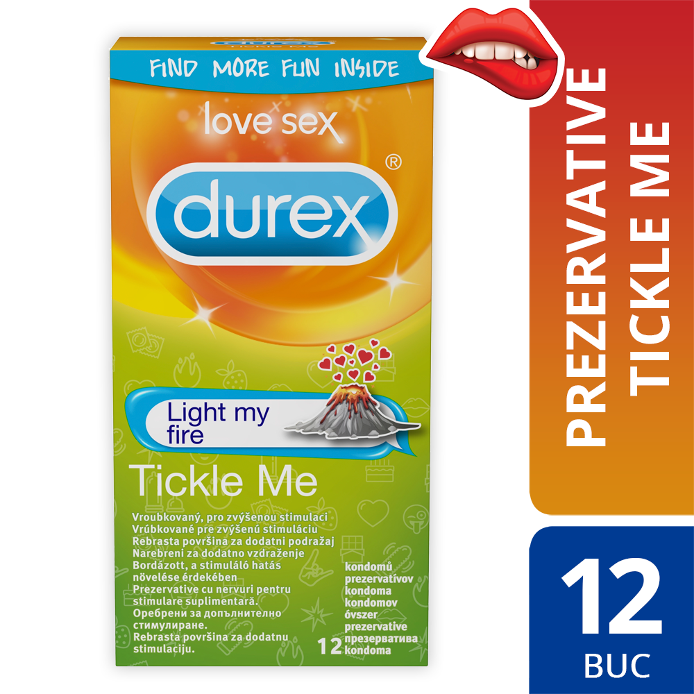 Protecție și lubrefiere - Durex Tickle Me x 12buc, epastila.ro