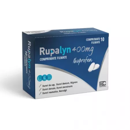 OTC (medicamente care se eliberează fără prescripție medicală) - Rupalyn 400mg  x 10 comprimate filmate, epastila.ro
