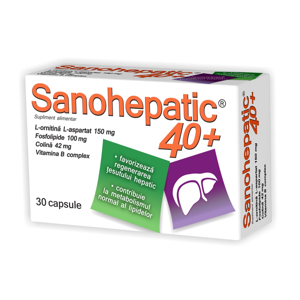 Protectoare hepatice - Sanohepatic 40+ x 30cps (Zdrovit), epastila.ro
