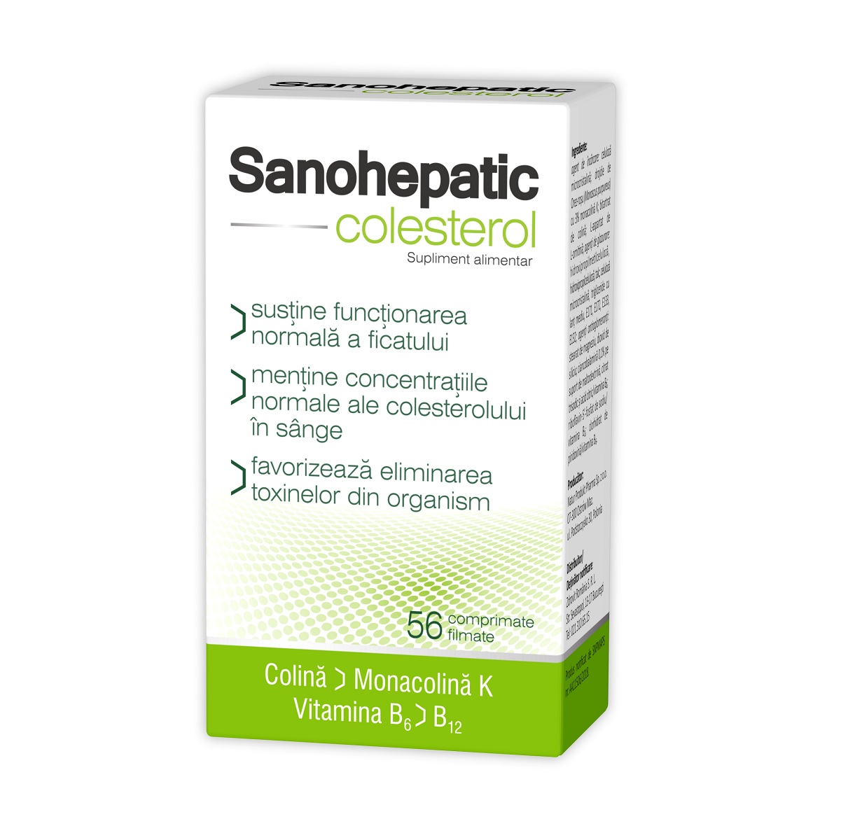 Protectoare hepatice - Sanohepatic colesterol x 56 cpr. film (Zdrovit), epastila.ro