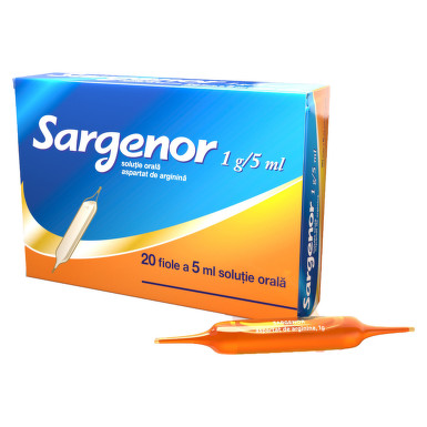 OTC (medicamente care se eliberează fără prescripție medicală) - Sargenor 1g/5ml sol.orala x 20fi, epastila.ro