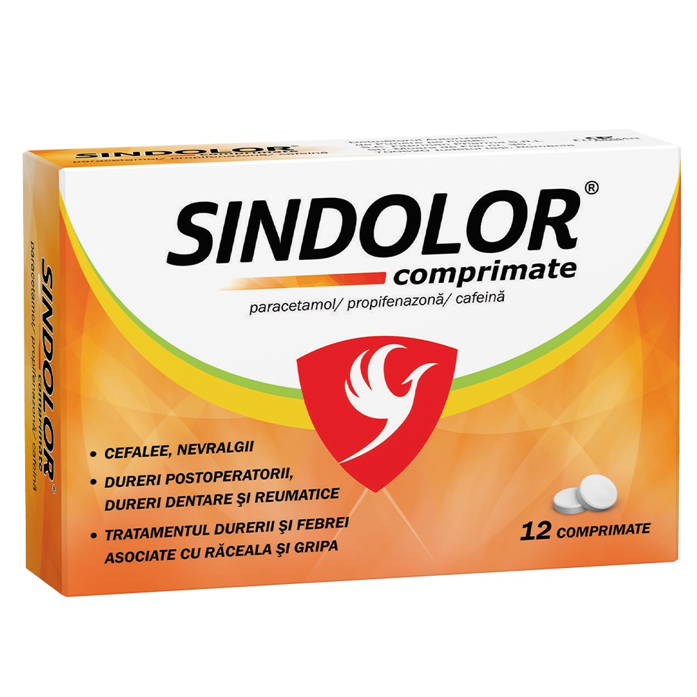 OTC (medicamente care se eliberează fără prescripție medicală) - Sindolor, 12 comprimate, Fiterman, epastila.ro