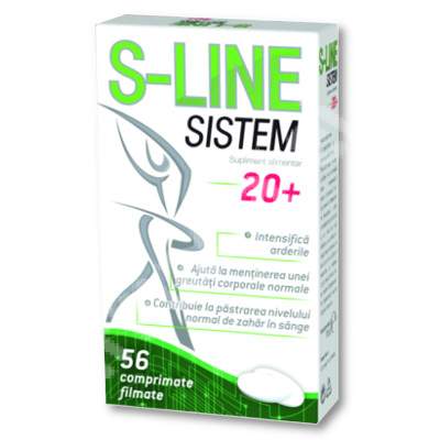Slăbire - S-Line Sistem 20+, 56 comprimate, Natur Produkt, epastila.ro