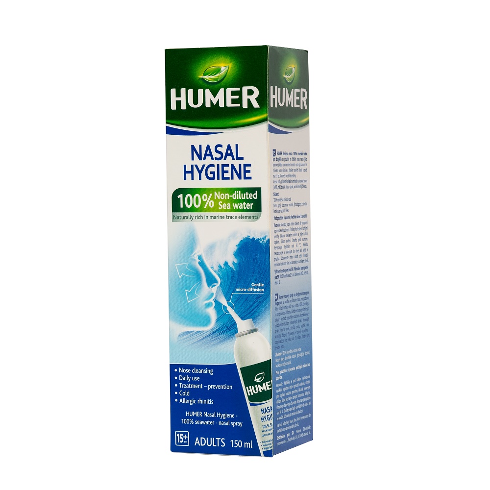 Nas și sinuzite - Humer spray nazal apa de mare adulti x 150ml, epastila.ro