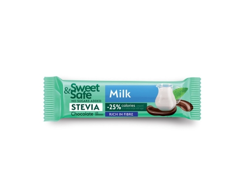 Produse dietetice - Sweet&safe ciocolata cu lapte fara zahar 25g, epastila.ro
