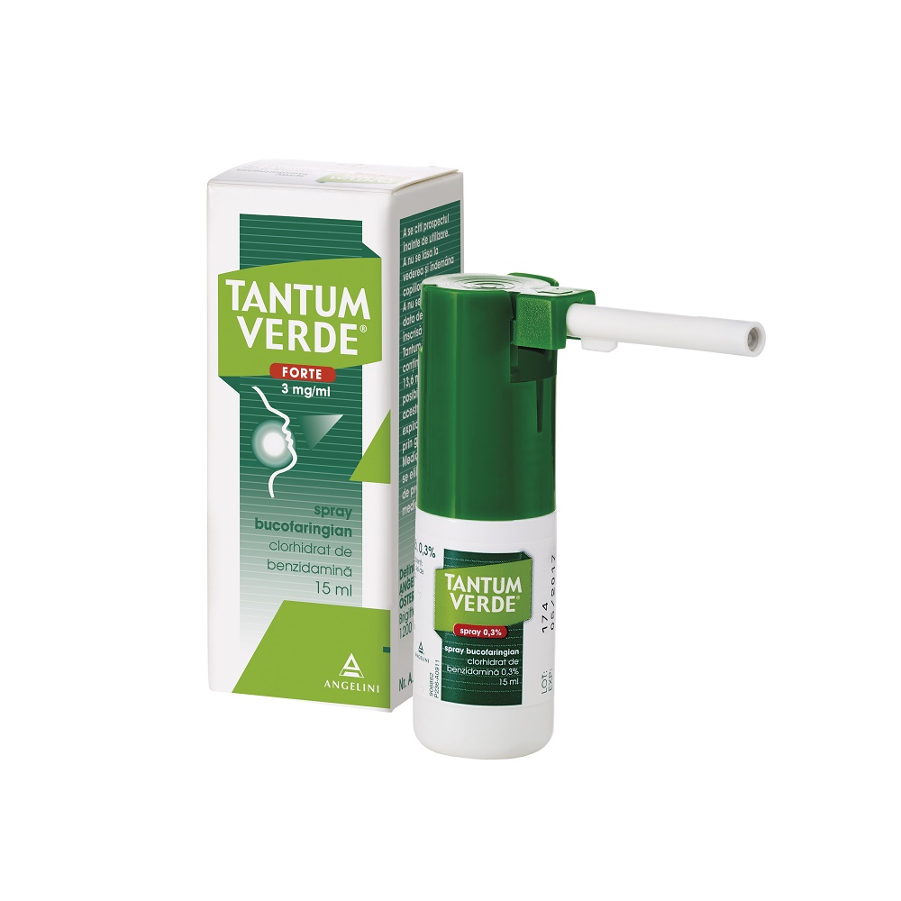 OTC (medicamente care se eliberează fără prescripție medicală) - Tantum Verde Forte 3mg/ml spray bucal 15ml, epastila.ro