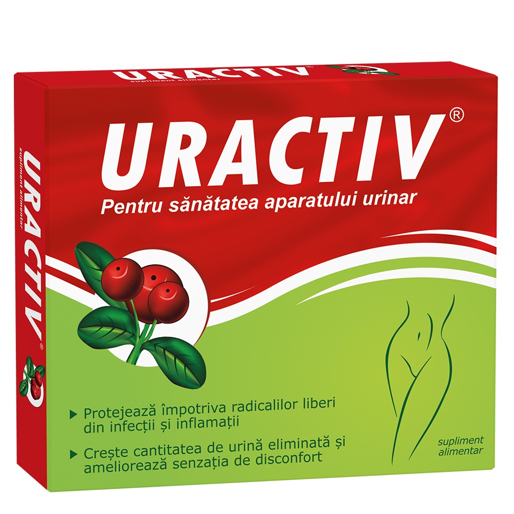 Infecții urinare (antispastice și dezinfectante) - Uractiv x 21cps, epastila.ro
