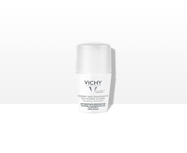 Antiperspirante și deodorante - Vichy Deo roll-on antiperspirant 48h piele sensibila sau epilata, fara parfum, 50ml, epastila.ro