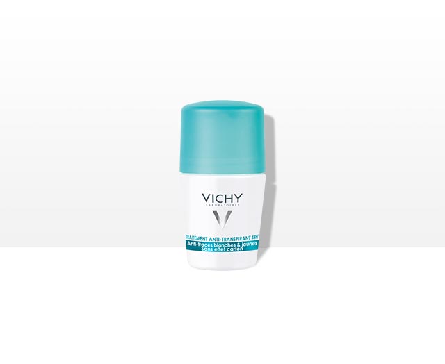 Piele, buze și ochi - Vichy Deo roll-on antiperspirant eficacitate 48h anti-urme 50ml, epastila.ro