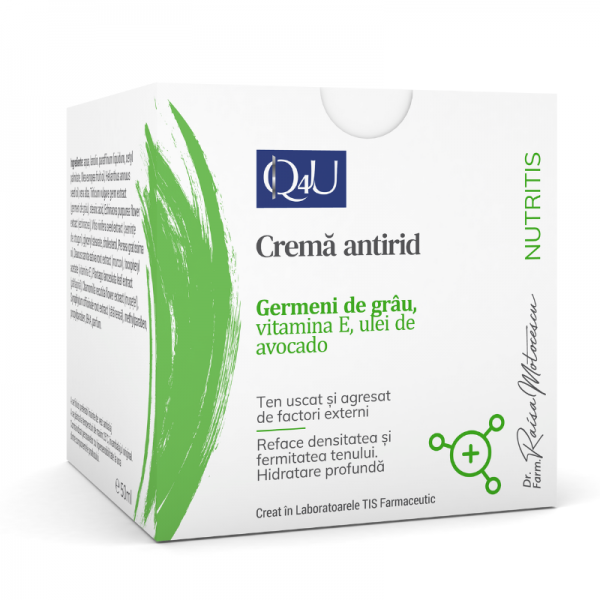 Piele, buze și ochi - Q4U NutriTis Crema antirid cu germeni de grau 50ml (Tis), epastila.ro