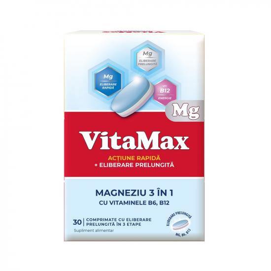 Oboseală - Vitamax Magneziu 3 in 1 x 30 cpr, epastila.ro