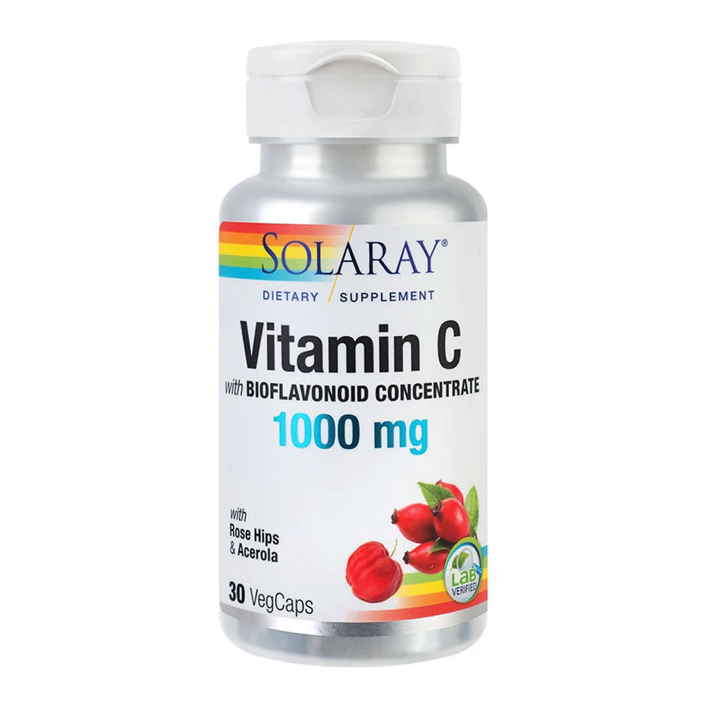 Imunitate și suport - Vitamina C 1000mg x 30capsule vegetale (Secom Solaray), epastila.ro