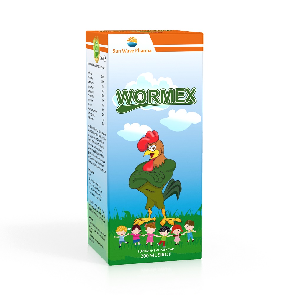 Suplimente pentru sănătatea copilului - Wormex sirop x 200ml (Sun Wave), epastila.ro
