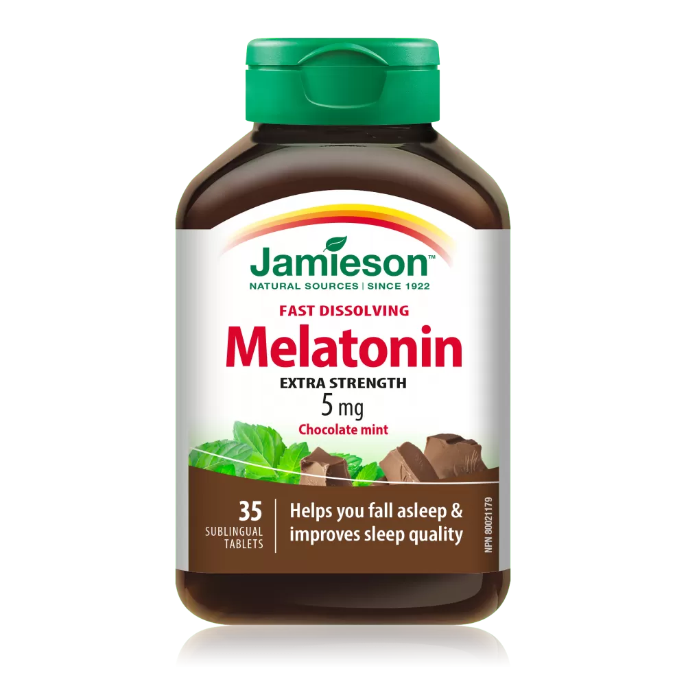 Insomnii - Melatonina 5 mg x 35 comprimate masticabile, Jamieson , epastila.ro