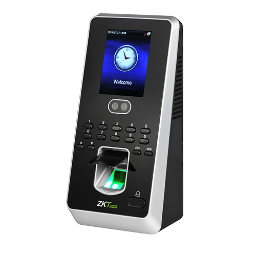 CITITOARE STANDALONE - Terminal standalone de control acces si pontaj cu recunoastere faciala, cititor de amprenta si proximitate 125KHz (carduri EM 26 bit). Porturi: Wiegand IN/OUT, RS485, TCP/IP, USB-host, Iesire yala, Mo, https:b2b.sielinvest.ro