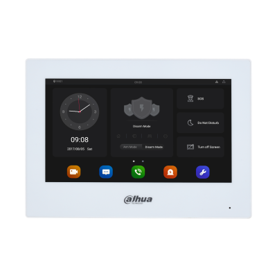 POSTURI INTERIOR - Monitor pentru videointerfon IP, ecran 7 inch TFT, slot MicroSD, touch screen, alimentare PoE sau 12V, Dahua, https:b2b.sielinvest.ro