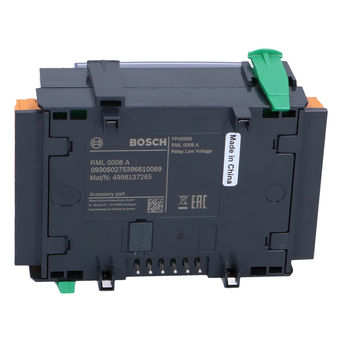 Bosch FPA 5000 - Modul releu de tensiune joasa pentru comanda sirenelor, 8 relee- contact NO si NC, ABS plastic, IP30, https:b2b.sielinvest.ro