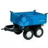 Megatrailer albastru pentru mini-utilaje copii Rolly Toys, 88 cm