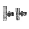 Set robineti calorifer Lux Duo Cayman 5 Cromat tur retur 1/2 pentru teava pex 16 mm