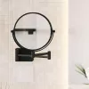 Oglinda cosmetica Hansgrohe AddStoris 41791670, 188 mm, 3X, rotativa, montare pe perete, metal, mat, negru