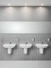 Semipiedestal lavoar Grohe Bau Ceramic 39426000, montare pe perete, ceramica sanitara, alb