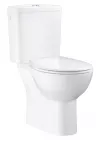 Set vas WC Bau Ceramic 39347000, montare pe podea, dubla spalare, alb