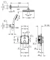 Sistem de dus Grohe Grohtherm 34871000, 1/2'', incastrat, termostat, 250 mm, crom