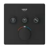 Unitate comanda Grohe SmartControl Cube, aparenta, termostat, 3 iesiri, necesita valva, mat, negru, 102167KF00