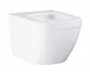 Vas WC Grohe Euro Ceramic 3920600H, suspendat, evacuare orizontala, rimless, fixare ascunsa, PureGuard, anti-bacterian, alb