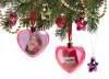 Xmas LED Heart (91x30x87mm) - clear/red