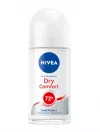 Antipersirant Deodorant Roll-on pentru femei Nivea Dry Comfort Dual Protect 72h, 50ml