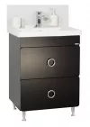 Baza si lavoar Seria 780, 60 cm, negru, soft close