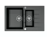 Chiuveta granit Cadit 70 Carbon G91, 79×50×20 cm, 2 cuve, reversibila
