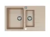 Chiuveta granit Cadit 70 Terra G22, 79&times;50&times;20 cm, 2 cuve, reversibila