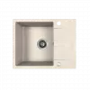 Chiuveta granit Kuchinox Laut SRZ 413Y, 56x44 cm, reversibila, cu ventil automat, bej