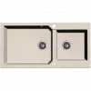 Chiuveta granit Kuchinox Milos SPM 4209, 86x49 cm, reversibila, ventil automat, bej
