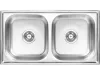 Chiuveta inox 78x43 cm 2 cuve SKS 020T, 780 x 430 mm