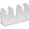 Clema dubla teava PPR D25 set = 5 bucati de 25 mm culoare alba