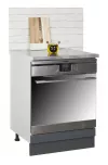 Corp inferior bucatarie MDF Square, 60 cm, cuptor, antracit