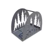 Cos Deco1 pentru lemne, debitat laser, model M003.003 LXX