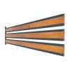 Element combinat pentru gard, Rufster, grosime tabla 0,5 mm, culoare RAL 7016 MS (gri-grafit) + Stejar Auriu, lungime variabila