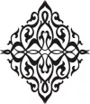 Element decorativ din tabla otel LBC,debitat laser, utilizat la lucrarile din fier forjat, dimensiune 35 x 40 cm, model M072.003