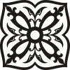 Element decorativ din tabla otel LBC,debitat laser, utilizat la lucrarile din fier forjat, dimensiune 40 X 40 cm, model M075.003