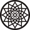 Element decorativ din tabla otel LBC,debitat laser, utilizat la lucrarile din fier forjat, dimensiune 40 X 40 cm, model M091.003