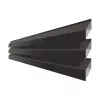 Element jaluzea dubla, Rufster, pentru gard, finisaj mat structurat, culoare maro-grafit RAL 8019 MS, lungime variabila, grosime 0.5 mm