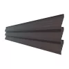 Element jaluzea gard Rufster ZT125, grosime tabla 0,45 mm, RAL 8019 MS, maro-grafit mat structurat, lungime variabila, vopsit pe ambele fete