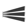 Element rectangular pentru gard, Rufster, dimensiune 80x20 mm, grosime 0.50 mm, finisaj mat structurat, culoare neagra RAL9005MS, lungime variabila